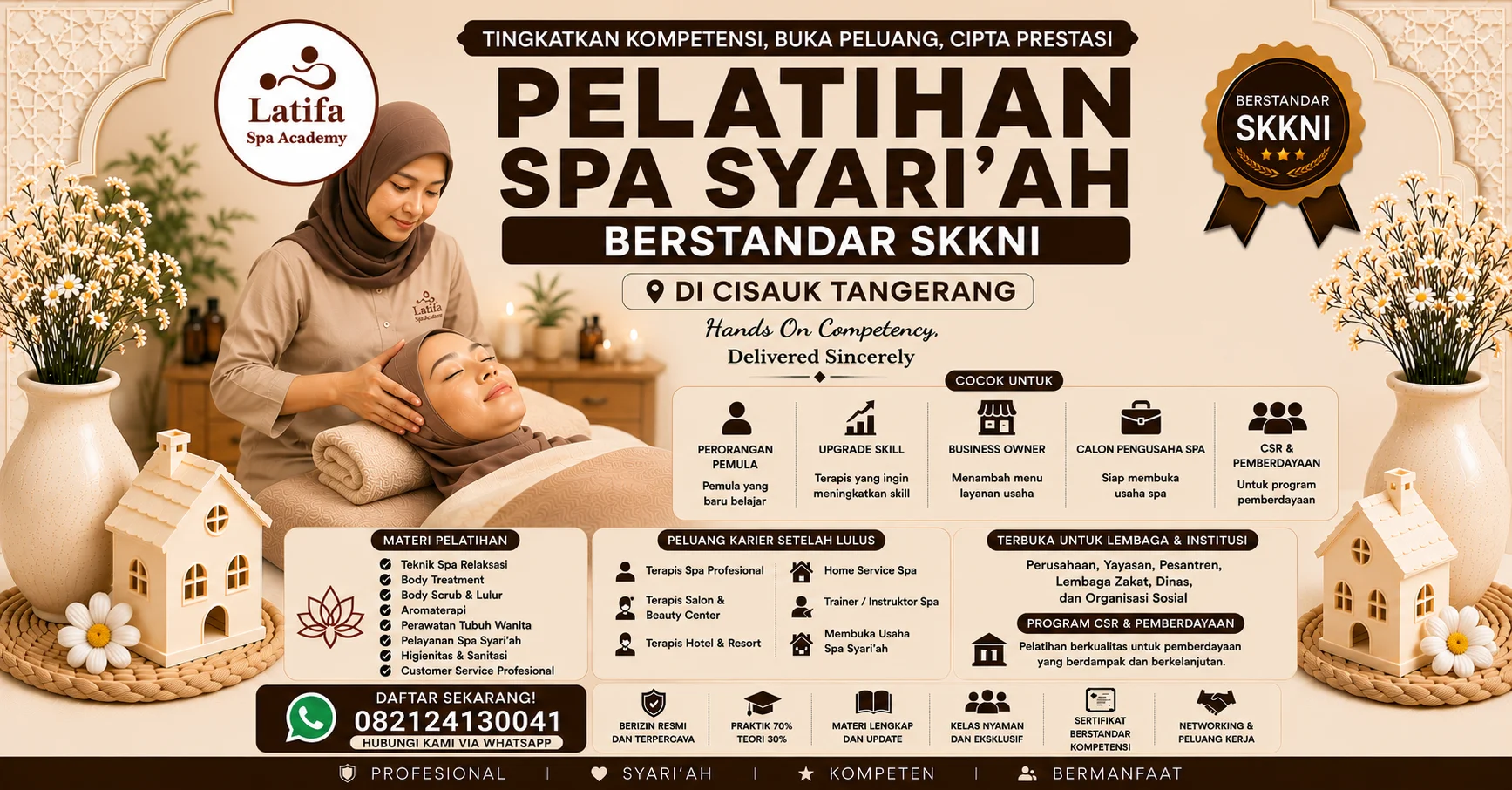 Pelatihan Spa Syari'ah Berstandar SKKNI di Cisauk Tangerang 082124130041